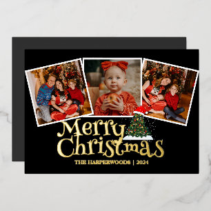 Elegant Kerst feestdagen Script Family 3 Foto