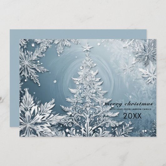 Elegant Kerst Landschap, Kerstgroet Feestdagenkaart (Voorkant / Achterkant)