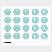 Elegant Kerst Monogram Pine takken Adres Ronde Sticker (Vel)