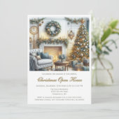 Elegant Kerst Open Huis Kaart (Staand voorkant)