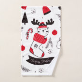 Elegant kerst patroon bad handdoek (Handdoek)