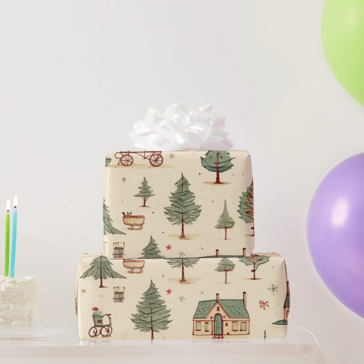 Elegant Kerst Patroon Inpakpapier (Feestgeschenken)