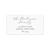 Elegant kerst retour adres etiket (Voorkant)