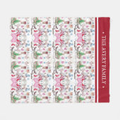 Elegant kerst sprookje patroon fleece deken (Voorkant (Horizontaal))