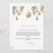 Elegant Kerst Verloving Aankondiging Kaart (Voorkant / Achterkant)