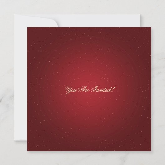 Elegant Kerst Vrijgezellenfeest Goud Rood Kaart (Achterkant)