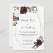 Elegant Kerst Winter Huwelijk Kaart (Voorkant)