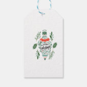 Elegant, kerstbal, pijnboomtakken, Confetti Cadeaulabel (Achterkant)