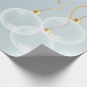 Elegant kerstballen Blue Holiday Cadeaupapier (Hoek)
