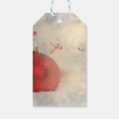 Elegant kerstballen, boog, Confetti Cadeaulabel (Achterkant)