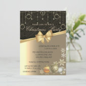 Elegant kerstballen, feestfeest kaart (Staand voorkant)