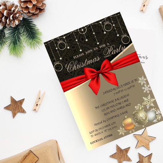 Elegant kerstballen, feestfeest kaart