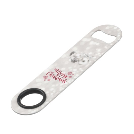 Elegant, kerstballen, Glittery Bokeh Speed Flessenopener (Achterkant Gekanteld)