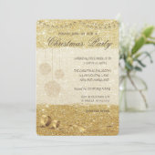 Elegant kerstballen, glittery, kerstfeest kaart (Staand voorkant)