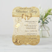 Elegant kerstballen, glittery, kerstfeest kaart (Staand voorkant)