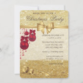 Elegant kerstballen, glittery, kerstfeest kaart (Voorkant)