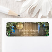 Elegant kerstballen, houtextiket etiket (Insitu)