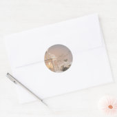 Elegant kerstballen, Lantern Ronde Sticker (Envelop)