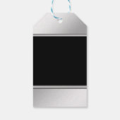 Elegant kerstballen, Silver, Black Company Cadeaulabel (Achterkant)