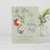 Elegant kerstballen vakantiefeest kaart (Staand voorkant)