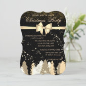 Elegant kerstbomen, feestfeest kaart (Staand voorkant)