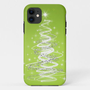 Elegant kerstboom Lime Green iPhone 11 Hoesje