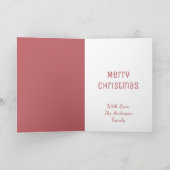 Elegant kerstboom Metallic Red Kijk Black Feestdagen Kaart (Binnen)