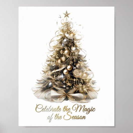 Elegant kerstboom Poster (Voorkant)