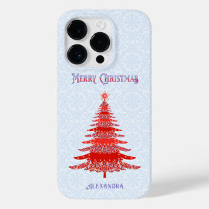 Elegant kerstboom Red Blue, op maat gemaakt Case-Mate iPhone 14 Pro Hoesje
