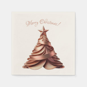 Elegant kerstboom-Roos goud Servet