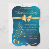 Elegant kerstboomkraag kaart (Voorkant)