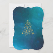 Elegant kerstboomkraag kaart (Achterkant)