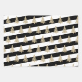 Elegant kerstboompatroon gestript inpakpapier vel (Voorkant 2)