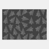 Elegant kerstboompatroon inpakpapier vel (Voorkant 3)