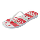 Elegant Kerstbreipatroonpatroon | Teenslippers (Schuin)