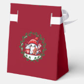 Elegant kerstbruiloft bedankdoosjes (Achterkant)