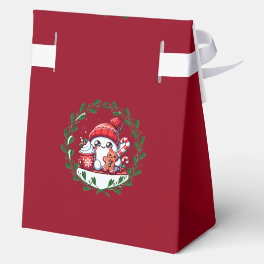 Elegant kerstbruiloft bedankdoosjes (Achterkant)