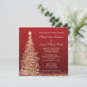 Elegant kerstbruiloft Red Kaart (Staand voorkant)