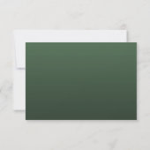 Elegant kerstbruiloft RSVP Gold Green (Achterkant)