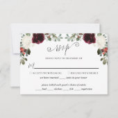 Elegant kerstbruiloft RSVP kaartje (Voorkant)