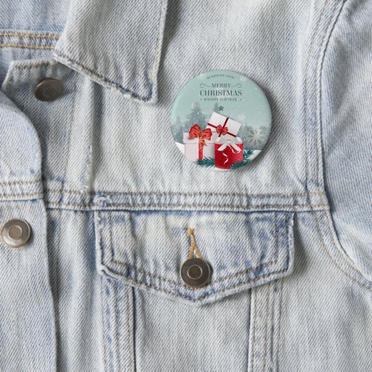 Elegant kerstcadeau-feestdag | Pin-Button Ronde Button 5,7 Cm (In situ)