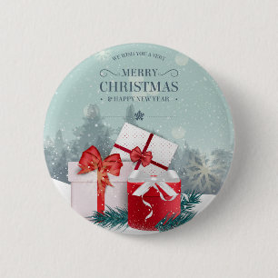 Elegant kerstcadeau-feestdag   Pin-Button Ronde Button 5,7 Cm