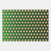 Elegant kerstcadeau Green Gold Pattern Gift Inpakpapier Vel (Voorkant 2)