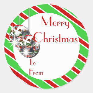 Elegant kerstcadeau label PERSONALISEREN