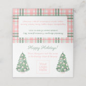 Elegant kerstcadeaubon voor cadeautas (Buitenkant ongevouwen)