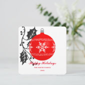 Elegant kerstdecoratie feestdagenkaart (Staand voorkant)