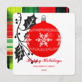 Elegant kerstdecoratie feestdagenkaart (Voorkant / Achterkant)