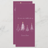 Elegant kerstdiner Paarse Menu (Voorkant / Achterkant)