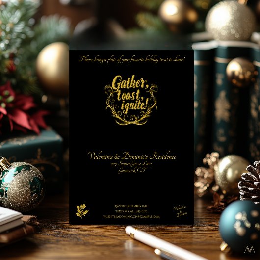 Elegant kerstfeest | Feestelijke thuisviering Kaart