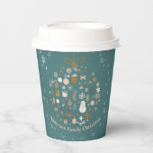 Elegant kerstfeest feestelijke vakantie minimalist papieren bekers (Voorkant)